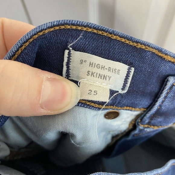 Madewell Womens 9” High Rise Skinny Jeans Size 25 Blue Stretch Denim Pockets - Picture 6 of 10